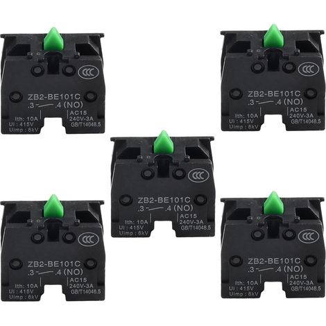 ZB2BE101C 5 Pcs 10A 415V Push Button Switch Electrical Application ZB2BE101C (1/5)