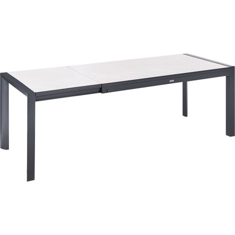 Ausziehbarer Gartentisch BINASCO 160/220 cm 90 cm Beige