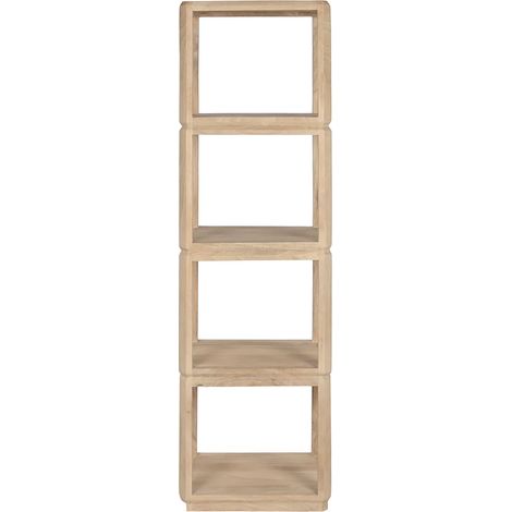 Etagère, meuble étagère en bois de manguier coloris naturel- longueur 45 x profondeur 35 x Hauteur 160 cm (1/4)