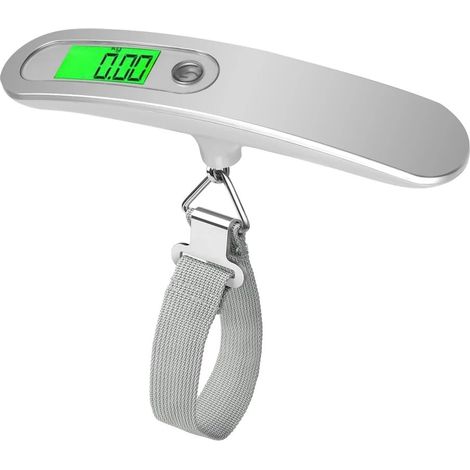 Balance suspendue numérique en forme de T LCD valise à bagages poids électronique avec ceinture 50 kg/110lb (1/5)