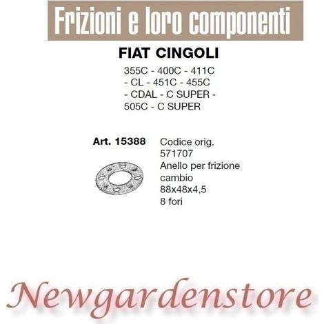 Kupplungsring Getriebe 15388 8 Löcher FIAT CINGOLI Traktor 355C 400 411 451 455