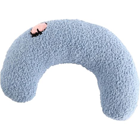 Oreiller cervical pour chien, multifonctionnel, doux, confortable, sûr, en forme de U, pour animaux de compagnie, Protection cervicale, amélioration du sommeil, bleu (1/5)