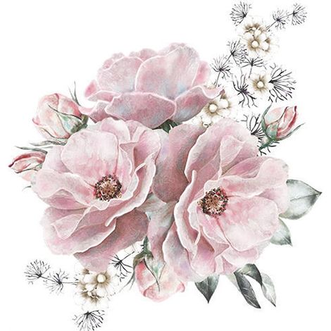CSPARKV 44x42cm Peony Flower Wall Stickers, Vintage Flower Wall Stickers, Flower Wall Stickers, Peony Decorative Wall Stickers, Peony Wall Sticker, Bedroom Background Decoration Mural (1/5)