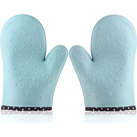 Gant de Cuisine, 1 Paire Gant Four Cuisine SiliCône, Maniques Gants de Cuisine SiliCône pour Barbecue Cuisson Résistant à Chaleur et Antidérapant-Fei Yu (1/5)