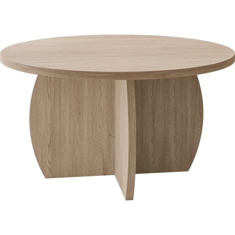 Mesa de centro Comfivo Pagas, Roble, 40x0x0cm, Diámetro: 74, Aglomerado laminado, Redonda