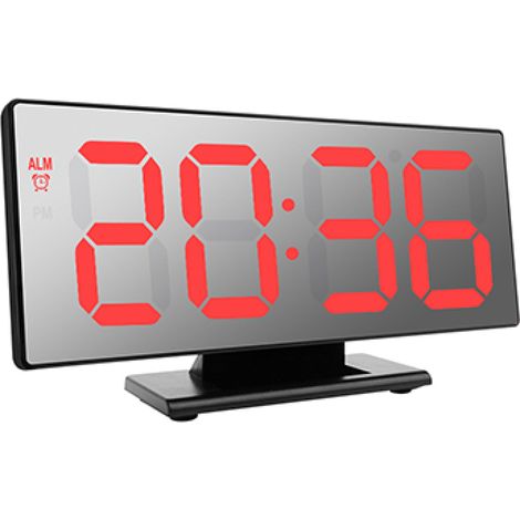 Réveil de bureau électronique multifonction avec affichage de la température, fonction snooze et veilleuse, grand affichage LED. (1/5)