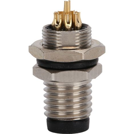 Connecteur étanche 8 broches en laiton nickelé pour prise femelle (1/5)