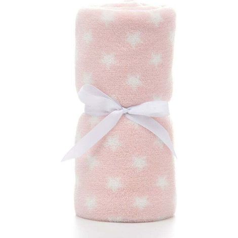 Couverture Bébé Naissance Polaire Plaid Bebe Douce pour Fille et Garçon comme cadeau de naissance 75 100CM, Rose