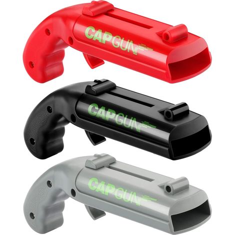 Lot de 3 pistolets ouvre-bouteilles, décapsuleur amusant pour fêtes, barbecue et jeux créatifs. (1/5)