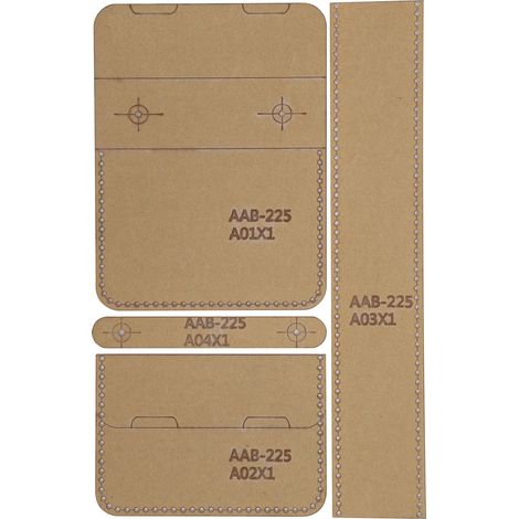 4Pcs Acrylic Template DIY Leather Pattern Coin Purse Wallet Mold Craft Tools Accessories (1/5)