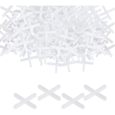 Entretoises de Carrelage,300 PCS 3mm Blanc Croisillons Croisillon autonivelant Croix Tile pour les Carreaux de Mur et de Sol (1/5)