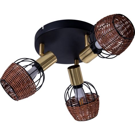 Naeve CORBIS Spots de plafond en grappe noirs 3xE14 (1/5)