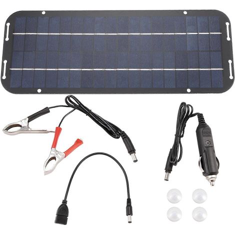 Chargeur solaire portable 12 V 60 W pour voiture, moto et trottinette. Batterie Ef. (1/5)