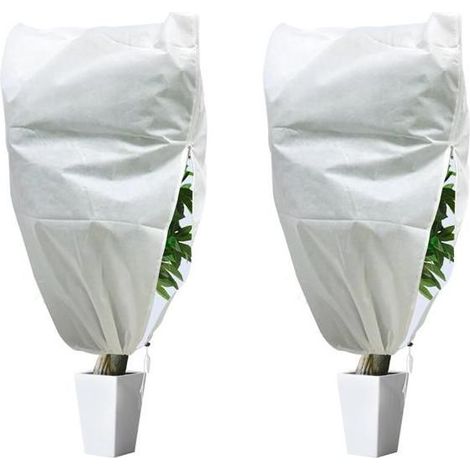 Lot de 2 voiles d'hivernage pour plantes extérieures 120 x 180 cm, housses 60 g/m², protection contre le froid. (1/5)