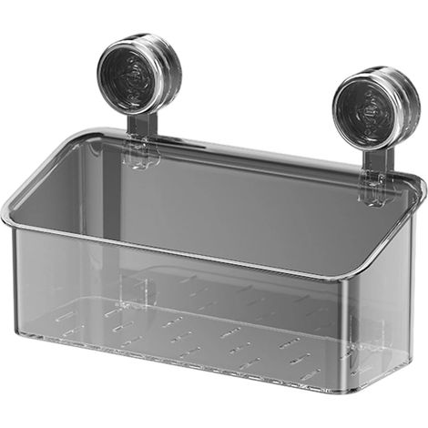 Range-douche à ventouse Support Pour Rangement Mural Sans Perçage Étagère sans perçage pour salle de bain Pour cuisine, appartement, douche, buanderie, dortoir, gel corporel, éponge, (1/5)