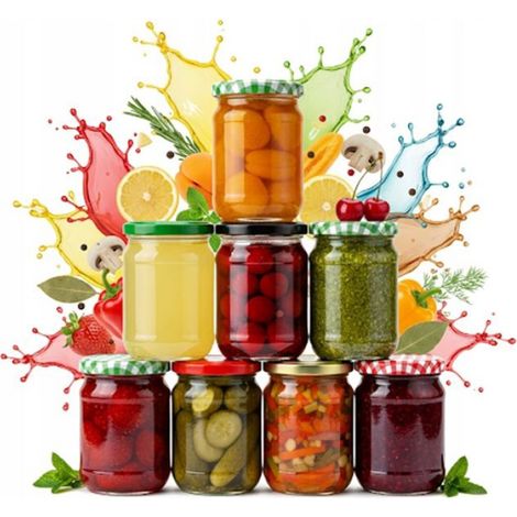 Pot De Confiture - 540 Ml - Avec Couvercle Fi82 - Lot De 8 (1/5)