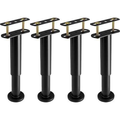 4 Pieds de Support de Lit Réglables en Hauteur de 7,08 à 12,6 Pouces, Pied de Support Central sous Le Lit, pour Cadre de Lit/Latte Centrale de Lit (1/5)