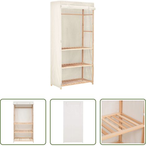 Kleidungsschrank - Kleiderschrank mit 3 Ebenen 79 x 40 x 170 cm (1/5)