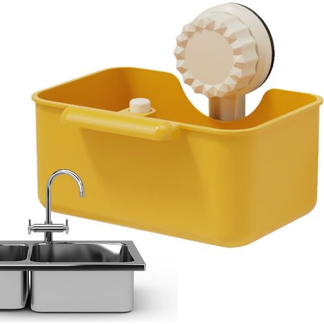 Sink Strainer Basket Sponge Holder with Suction Food Scraper