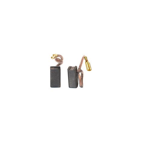 Set aus 2 anpassbaren Kohlen für Black & Decker. Abmessungen 6,5 x 6,5 x 15 mm.