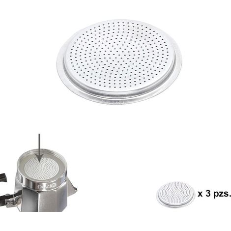 Filtro Cafetera Aluminio Classic / Inducción 12 Tazas (3 Unidades)