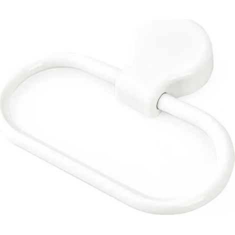 1pcs Wall Mounted Towel Rack Bathroom Hanging Washcloth Storage Ring Punch Free Household Holder Bracket Accessories(White) (1/5)