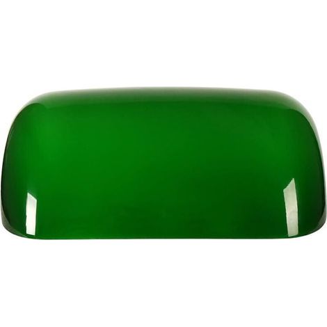 Ikodm – Abat-jour en verre vert pour lampe de bureau – Remplacement de 25cm – Éclairage doux et diffus – Compatible avec douilles E27 (1/5)