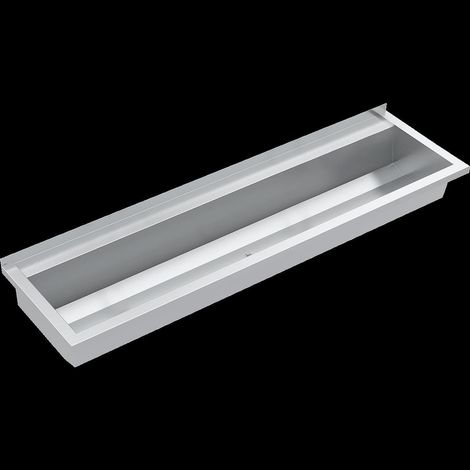 KWC Waschrinne, PLANOX, Edelstahl, W.-mont, 1600x210x442 mm, m. Arm-bank (1/2)