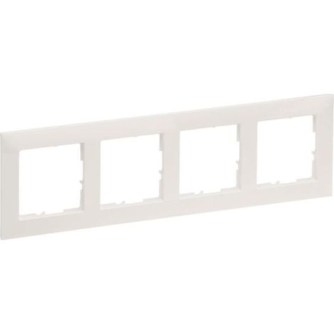Plaque de finition Legrand seano 4-fach thermoplastique blanche