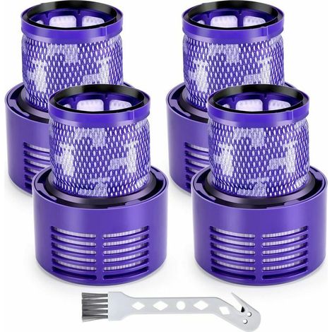 Pack of 4 Filters for Dyson V10 Motorhead Cyclone Animal Absolute SV12 Cordless Vacuum Cleaner Accessory Replaces DY-969082-01 (1/5)