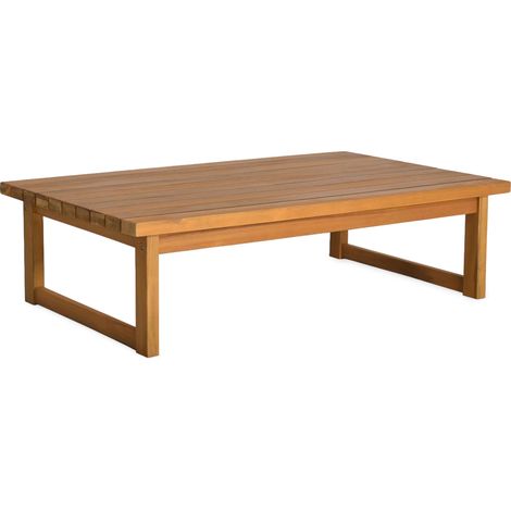 Akazienholz Garten Loungetisch geölt - 106 x 66 cm - Outdoor Couchtisch aus Massivholz