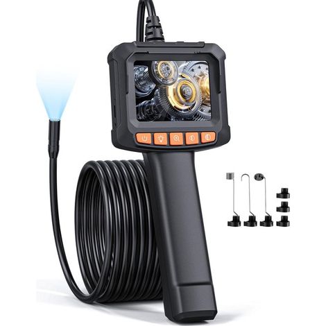 Endoskopkamera – 1080p-HD-Inspektionskamera – mit 8 LEDs und 5 m Kabel – IP67 wasserdicht – 2,4-Zoll-Bildschirm – 2000-mAh-Akku (1/5)