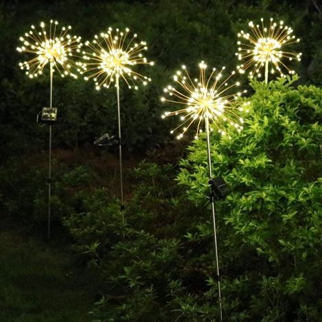 Guirlande lumineuse solaire de jardin (lot de 1) : 120 LED effet lucioles, 8 modes d'éclairage, lampe solaire décorative étanche pour extérieur (effet étoile) pour jardin et terrasse. (1/5)