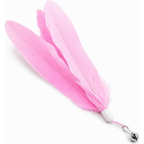 Jouet pour chat avec clochette et tige rose 18 x 10 cm (1/5)