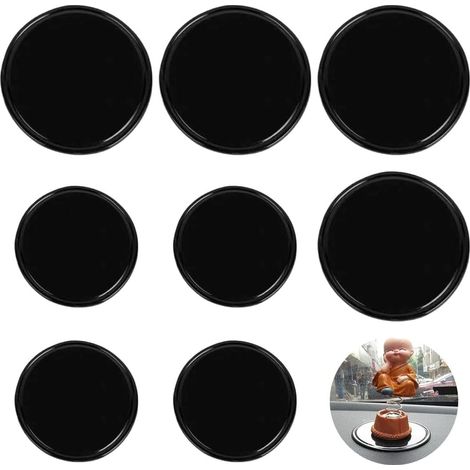 Set mit 8 rutschfesten Automatten, 8 cm und 5 cm, aus Nanogel, wiederverwendbar, für Auto, GPS, Zuhause, Büro.