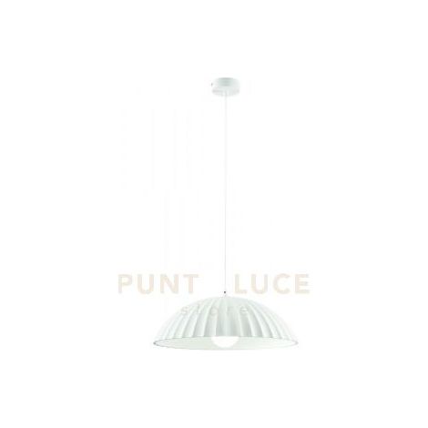 SOSPENSIONE RUSTIC  EFFETTO CEMENTO BIANCO 1 LUCE ATTACCO E27