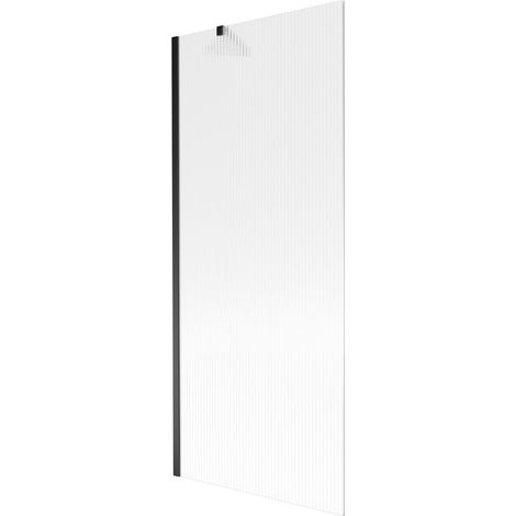 Mexen Next mampara de baño 1 ala 80 x 150 cm, rayas, negro - 895-080-000-00-09-70 (1/5)