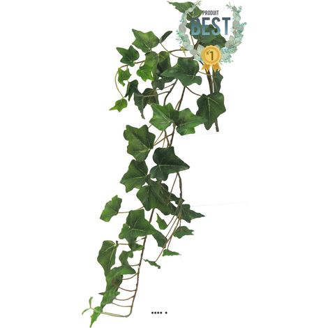 Lierre artificiel en chutes, 3 ramures, L 80 cm Vert - BEST - couleur: Vert (1/4)