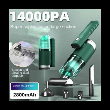 Aspirateur Portable - 14000 Pa - Sans Fil - Batterie 2800 MAh - Pour Voiture Bureau Maison - 1 Pièce (1/5)