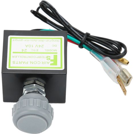 Thermostat électronique 10A pour climatisation auto, commutateur de température 24V, accessoire voiture (1/5)