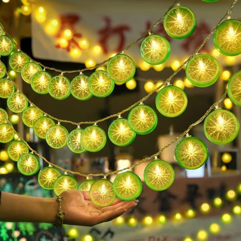 Catena luminosa arancione, 1,5 m,funzionamento a batteria per carnevale, Halloween, esterni e interni, decorazione per soggiorno, camera da letto (1/5)