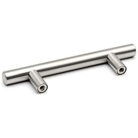 PA Set mit 2 96-mm-Lochmitten Stangengriff mit gebürstetem Nickel-Finish Küchenschrank-/Kommode-Schubladen-Hardware (1/3)