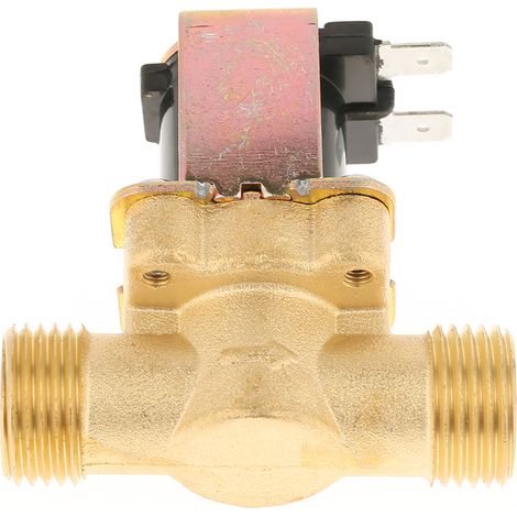 Électrovanne à bille en laiton 12V CC 1/2" à fermeture automatique pour gestion d'eau (1/5)