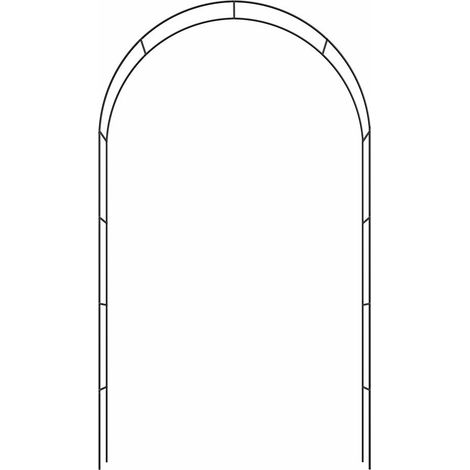 Arco de rosas con puerta con cerradura, 240 x 140 x 37 cm, metal (1/5)