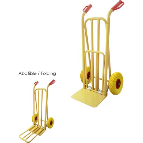 Carretilla Almacen Pala Abatible Ruedas Macizas