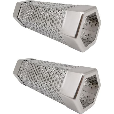 Tube de Fumeur Inox 2pcs Compatible avec tous les Grils Design Hexagonal Acier Inoxydable 304 (1/5)