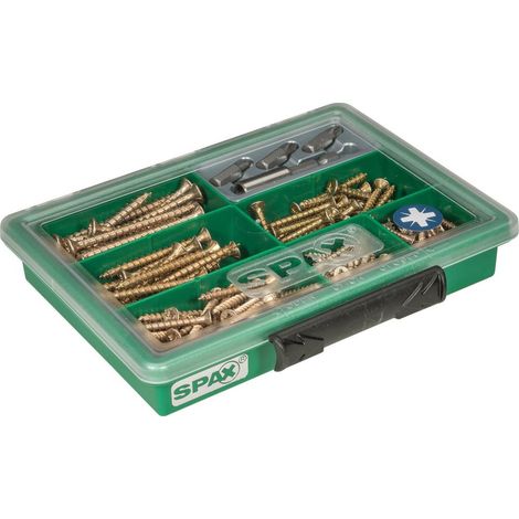 Set vite universale Spax 'Pozi Acciaio Giallo - 274 pezzi (1/2)