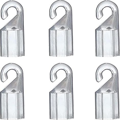 Crochets de tige inclinables en plastique léger pour le remplacement des persiennes, pièces de rechange hexagonales pour persiennes (20 pièces) (1/5)