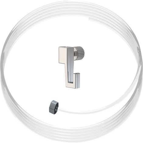Kit de Fixation Câble Perlon Slider avec Crochet Coulissant Mini Hook - Charge 4 kg (1/4)