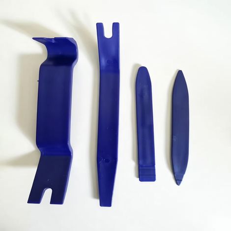 Kit di smontaggio autoradio da 4 pezzi blu, attrezzi in sacchetto (1/5)